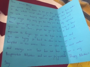 MothersDay card from the children