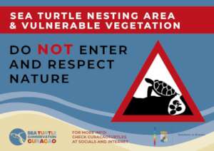 new signage at nesting beaches