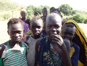 Children greet RMF's team in Jonglei State
