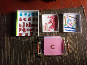 We made in-the-field Montessori learning kits