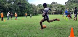 Soccer in action