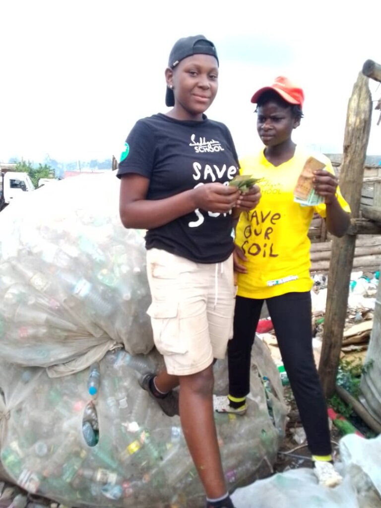 Asanati & Precious after selling the used bottles