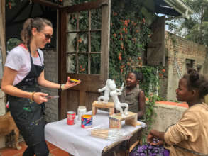 Lily giving some guidance to the children