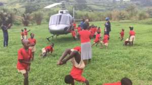 Giving the heli a helping handstand