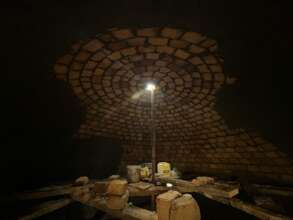 Inside the biogas digester