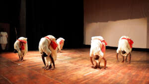 Angamardhana yoga demo on stage in Kampala