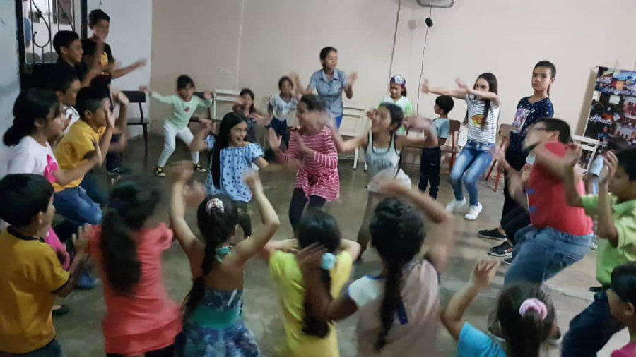 Dancing and enjoying