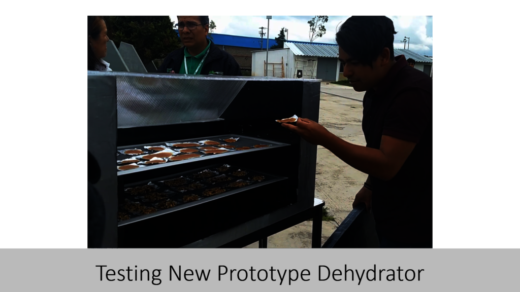 Testing New Prototype Dehydrator (Mexico Team)