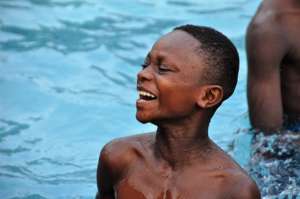So happy to swim