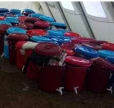 buckets purchased ready to be supplied