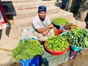 Vegetable sales shop in his Local Market