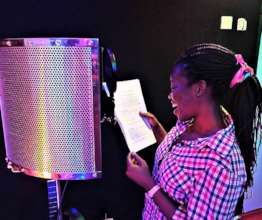 Joan in the studio