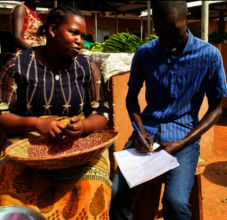 Sharing information with a parent at a market