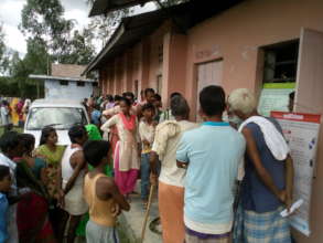 Health Camp & distribution of immediate medicines