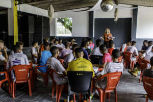 Recruitment meeting at our NGO partner Karanba