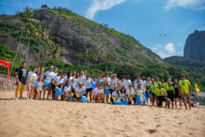 Beach cleaning at Praia da Urca