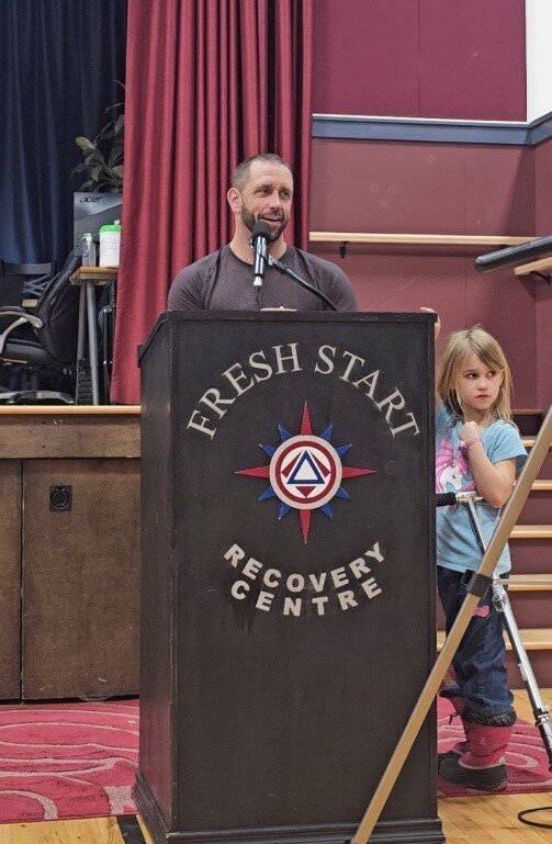 Adam and daughter at recent Milestone Celebration