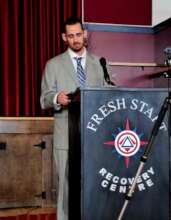 James B. at his program completion Gratitude