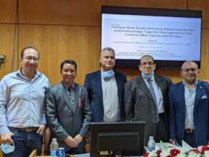 Lalit with his professors