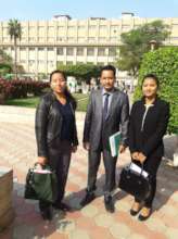 Dr Lalit with colleagues, after his exam
