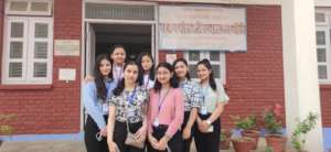 Sangita (2nd left) with her project group