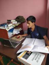 Santosh studying