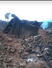 Sangita's house, destroyed by the 2015 earthquake