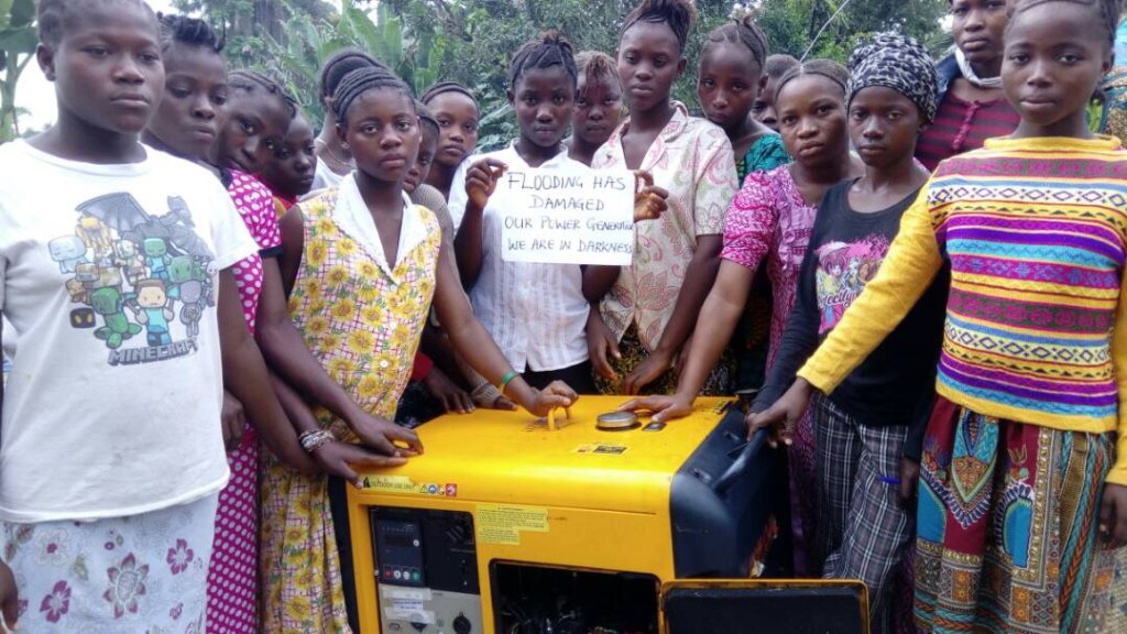 Repairing Girl's Shelter after Flood, Sierra Leone