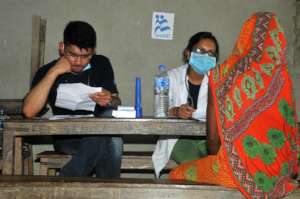 Reception in the clinic