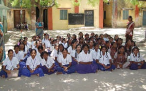 School girls belonging to tribe under RCH motivati
