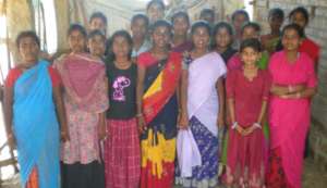 A group of  beneficiaries belonging to Gypsy Tribe