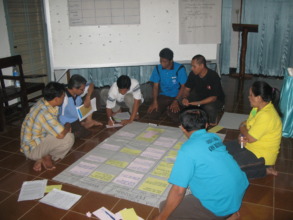 Staff during a monitoring and evaluation exercise