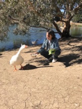 Sparky with his rescuer, Susan