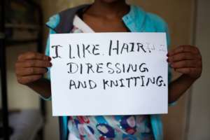 A girl in the shelter share her passions.
