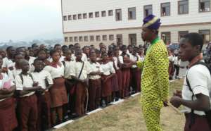 ISERH ED addressing students of Ilesa High School