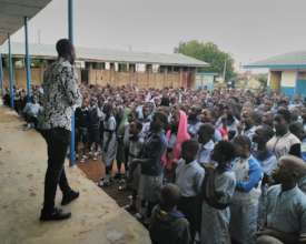 Students on Assembly ground