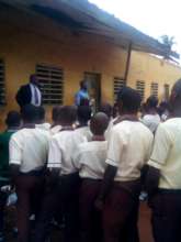 ISERH Program Director addressing the students