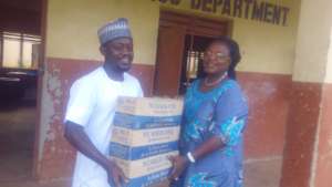 Presentation of chalks to the school's Principal
