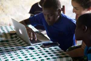 Eric learning basic internet and e-mail skills