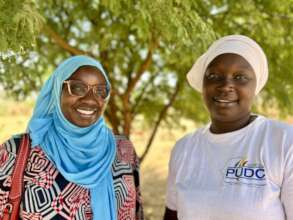 Nafi with one of our budding entrepreneurs