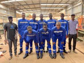 Group photo in the welding workshop