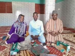 Projects manager Anta hand delivering the tools