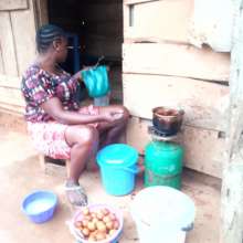 ONE OF THE WOMEN THAT RECEIVED RELIEF