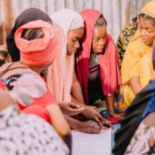 Young Mothers during group business plan learning