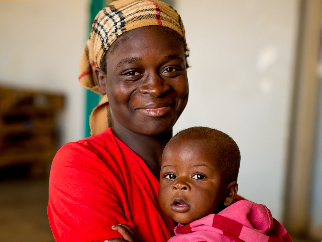 Woman and a baby