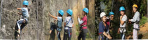 Rock climbing girls