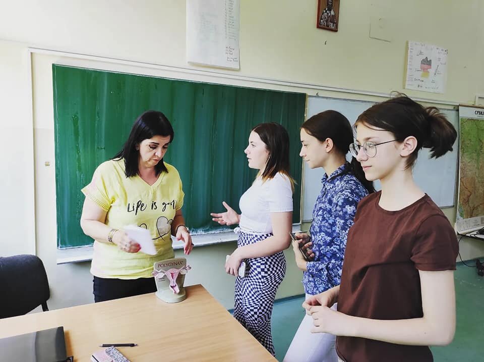 Lecture held by OBGYN for pupils