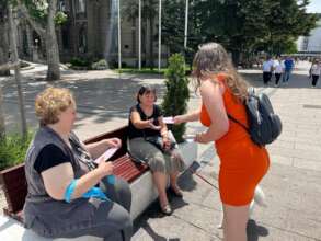 Marking May 28 by sharing leaflets