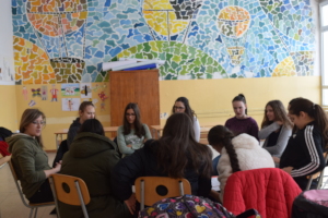 Workshop with girls in seventh grade