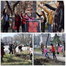 Planting trees - One Billion Rising campaign
